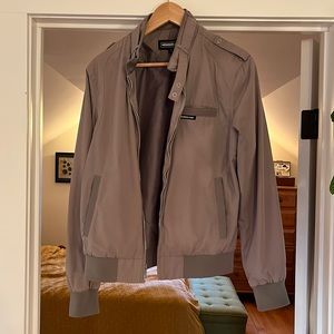 Small, light grey members only jacket